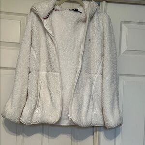 White fleece jacket